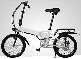 HCMNME Bike Electric Bike Electric Mountain Bike Commute Ebike, 300W 18 Inch Adults Folding Electric Bike with Remote Control System And Rear Seat 48V Removable Battery Rear Disc Brake Unisex Lithium Battery Beac