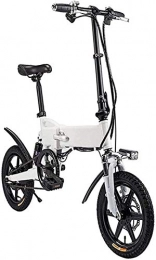 HCMNME Bike Electric Bike Electric Mountain Bike Electric Bicycle 14 Inch Aluminum Electric Bicycle with Pedal for Adults And Teens, 16" Electric Bike with 36V / 5.2AH Lithium-Ion Battery, Maximum Load 120Kg Lithiu