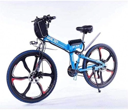 Erik Xian Bike Electric Bike Electric Mountain Bike Electric Bicycle Assisted Folding Lithium Battery Mountain Bike 27-Speed Battery Bike 350W48v13ah Remote Full Suspension, Blue, 15AH for the jungle trails, the snow,