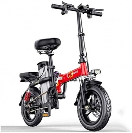Erik Xian Electric Bike Electric Bike Electric Mountain Bike Electric Bicycle Electric Bicycles 14 Inches Portable Folding High Speed Brushless Motor Three Riding Modes with Removable 48V Lithium-Ion Battery Front LED Light
