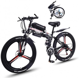 Erik Xian Bike Electric Bike Electric Mountain Bike Electric Bike Folding Electric Mountain 350W Foldaway Sport City Assisted Electric Bicycle with 26" Super Lightweight Magnesium Alloy Integrated Wheel, Full Suspen