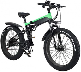 Erik Xian Bike Electric Bike Electric Mountain Bike Electric Folding Bike Bicycle Portable Adjustable for Adults, 26" Electric Bicycle / Commute Ebike Foldable with 500W Motor, 48V 10Ah, 21 / 7 Speed Transmission Gears
