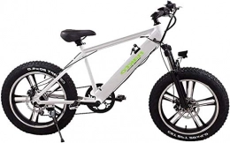 HCMNME Electric Bike Electric Bike Electric Mountain Bike Electric Snow Bike, 20" Electric Mountain Bike For Adults 500W Fat Tire Off-Road Ebike Aluminum Alloy Bibycles With 110AH Lithium Ion Battery Ebike IP54 Waterproo