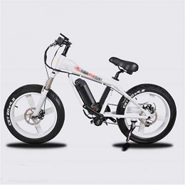 HCMNME Electric Bike Electric Bike Electric Mountain Bike Electric Snow Bike, 20 Inches Electric Bikes, Magnesium Alloy Wheel Adult Bikes 21 Speed Cycling LCD Instrument Aluminum Alloy Bicycle Sports Outdoor Lithium Batte