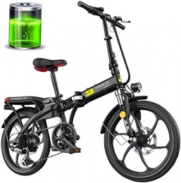 HCMNME Bike Electric Bike Electric Mountain Bike Electric Snow Bike, 48V Folding Electric Bike 250W 20'' Electric Bicycle with Removable 8Ah / 12Ah Lithium-Ion Battery - Seat Handlebar Height Can Be Adjusted Lithiu