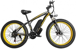 HCMNME Electric Bike Electric Bike Electric Mountain Bike Electric Snow Bike, 500w / 1000w Electric Mountain Bike 26'' Folding Professional Bicycle with Removable 48v 13ah Lithium-ion Battery 21 Speed Shifter Beach Snow Tir