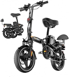 HCMNME Electric Bike Electric Bike Electric Mountain Bike Electric Snow Bike, Adults Electric Bike, Foldable Bike With 350W Brushless Motor, 14 Inch Wheel Max Speed 30 Km / h E-Bike For Adults And Commuters Lithium Battery