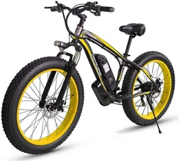 HCMNME Electric Bike Electric Bike Electric Mountain Bike Electric Snow Bike, Electric Bicycles, Snow Bikes / Mountain Bikes, 48V 1000W Motor, 17.5AH Lithium Battery, Electric Bicycle, 26 Inch Electric Fat Tire Bicycle Lith
