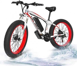 HCMNME Bike Electric Bike Electric Mountain Bike Electric Snow Bike, Electric Fat Tire Bike Powerful 26"X4" Fat Tire 500W Motor 48V / 15AH Removable Lithium Battery Ebike Moped Snow Beach Mountain Bicycle, Electric