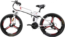 HCMNME Bike Electric Bike Electric Mountain Bike Electric Snow Bike, Electric Folding Bike, Foldable Bicycle LED Display Electric Bicycle Commute E-Bike 400W Motor, 120Kg Max Load, Easy To Store in Caravan Motor