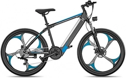 HCMNME Electric Bike Electric Bike Electric Mountain Bike Electric Snow Bike, Electric Mountain Bike, 26-Inch Fat Tire Hybrid Bicycle Mountain E-Bike Full Suspension, 27 Speed Power System Mechanical Disc Brakes Lock Fron