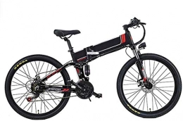 HCMNME Electric Bike Electric Bike Electric Mountain Bike Electric Snow Bike, Electric Mountain Bike, 350W E-Bike 26" Aluminum Electric Bicycle for Adults with Removable 48V 8AH / 10AH Lithium-Ion Battery 21 Speed Gears Lit