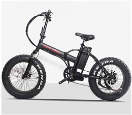 HCMNME Electric Bike Electric Bike Electric Mountain Bike Electric Snow Bike, Fast Electric Bikes for Adults 20 inch Snow Electric Bike 48V500W Motor LCD Electric Bike Snow Tire Riding Cycling Lithium Battery Ebike Lithiu