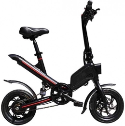 HCMNME Electric Bike Electric Bike Electric Mountain Bike Electric Snow Bike, Fast Electric Bikes for Adults Adult with 12" Shock-absorbing Tires Foldable Electric Kick Scooter with Seat Maximum Speed 25km / H 30KM Running