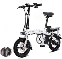 HCMNME Electric Bike Electric Bike Electric Mountain Bike Electric Snow Bike, Fast Electric Bikes for Adults Lightweight Aluminum Folding E-Bike with Pedals Power Assist and 48V Lithium Ion Battery Electric Bike with 14 i