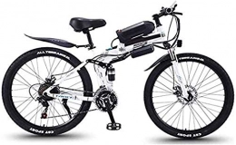 HCMNME Bike Electric Bike Electric Mountain Bike Electric Snow Bike, Folding Electric Bicycles, 26 Mountain Electric Bicycles with 350W Electric Motors, Commuter high-Carbon Steel Dual-disc City Bicycles, Adult C