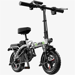 Erik Xian Bike Electric Bike Electric Mountain Bike Fast Electric Bikes for Adults 14 Inches Wheel High-Carbon Steel Frame with Removable 36V Lithium-Ion Battery Portable Lightweight Electric Bike Three Riding Modes