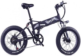 Erik Xian Electric Bike Electric Bike Electric Mountain Bike Foldable Electric Bikes, 4.0 fat tire mountain Bike 7 speed aluminum alloy frame Double Disc Brake shock absorber Bicycle Adult for the jungle trails, the snow, th