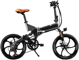 HCMNME Electric Bike Electric Bike Electric Mountain Bike Foldaway City Electric Bike Assisted Electric Sport Mountain Bicycle with 48v 8ah Electric Bicycle with Removable Hidden Lithium Battery Folding 7-speed Lithium Ba