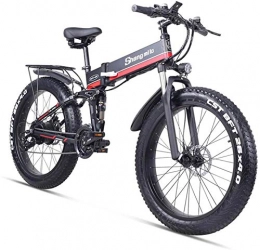 Erik Xian Bike Electric Bike Electric Mountain Bike Folding E-Bike 26''with LCD Display 1000W 48V 12.8AH 40KM / H Removable Lithium Battery Electric Mountain Bicycle with 3 Driving Modes for the jungle trails, the sno