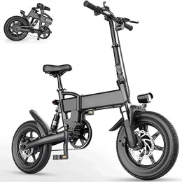 Erik Xian Electric Bike Electric Bike Electric Mountain Bike Folding Electric Bike 15.5Mph Aluminum Alloy Electric Bikes for Adults with 16" Tire and 250W 36V Motor E-Bike City Commute Waterproof 3-Mode Electric Bicycle for