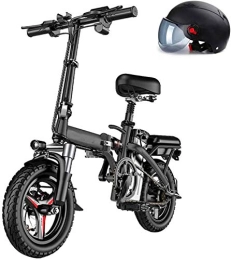Erik Xian Electric Bike Electric Bike Electric Mountain Bike Folding Electric Bike Ebike, 14'' Mountain Electric Bicycle with 48V Removable Lithium-Ion Battery, 250W Motor, Dual Disc Brakes, 3 Digital Adjustable Speed, Folda