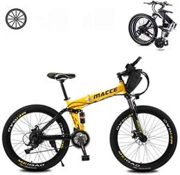 Erik Xian Bike Electric Bike Electric Mountain Bike Folding Electric Bikes for Adults 26 In with 36V Removable Large Capacity 8Ah Lithium-Ion Battery Mountain E-Bike 21 Speed Lightweight Bicycle for Unisex for the j