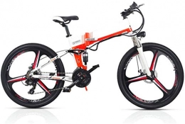 Erik Xian Bike Electric Bike Electric Mountain Bike Folding Electric Mountain Bike, 26'' with 350W Motor Commute Traveling Adult Electric Bicycle 48V Removable Battery Optional Dual Battery Style Up To 180KM Battery