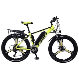 HOME-MJJ Bike Electric Bike Electric Mountain Bike for Adult Aluminum Alloy Bicycles All Terrain 26" 36V 350W 13Ah Detachable Lithium Ion Battery Smart Mountain Ebike for Mens ( Color : Yellow , Size : 10AH / 65km )