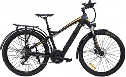 HCMNME Electric Bike Electric Bike Electric Mountain Bike Mountain Electric Bike, 27.5 Inch Travel Electric Bicycle Dual Disc Brakes with Mobile Phone Size LCD Display 27 Speed Removable Battery City Electric Bike for Adu