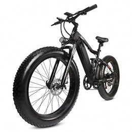 bzguld Bike Electric bike Electric Mountain Bikes for Adults 26'' Electric Bicycle, 48V*750W Ebike with12.8Ah Removable Lithium Battery Moped Cycle, Full Suspension E-MTB 7-Speed Gears ( Color : 48V 12.8Ah )