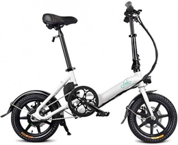 CASTOR Electric Bike Electric Bike Fast Electric Bikes for Adults 14 inch Folding Electric Bike with 250W 36V / 7.8AH LithiumIon Battery 3 Gear Electric Power Assist (Color : White)