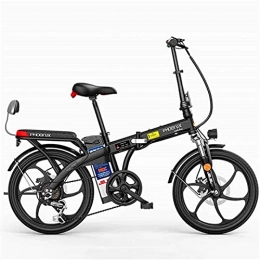 CASTOR Electric Bike Electric Bike Fast Electric Bikes for Adults 20 Inches Folding Electric Mountain Bike for Adult with Removable 48V LithiumIon Battery EBike 250W Powerful Motor 7 Speed Shifter (Color : Black)
