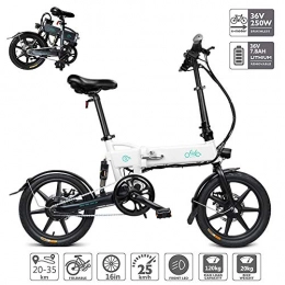 Braveking Electric Bike Electric Bike, Foldable Electric Bicycle with LEDDisplay And USB Phone Holder Lithium-Ion Battery (36V 250W 7.8AH) Brushless Toothed Motor, Electric Assist Mode 40-50Km, White