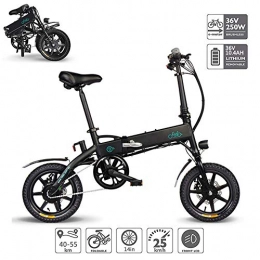 Braveking Bike Electric Bike, Foldable Electric Bicycle with USB Phone Holder Lithium-Ion Battery (36V 250W 10.4AH) Brushless Toothed Motor, Pure Electric Working Distance 40-55Km, Black