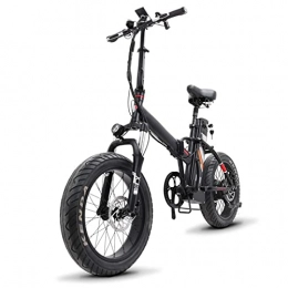 LIU Bike Electric Bike Foldable for Adults 500W Motor 20 inch Fat Tire Electric Snow Bicycle 48V Li-Ion Battery 4.0 Tires Fold Fat Ebike (Color : 500W 48V13AH)