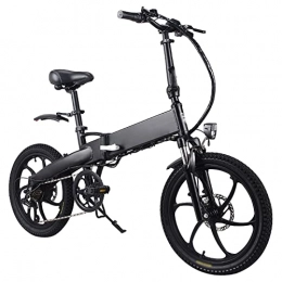 LIU Electric Bike Electric Bike Foldable for Adults Aluminum Alloy 20 Inch 48V 10Ah Folding Electric Bicycle With Lithium Hidden Battery for Travel E Bike (Color : Black)