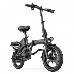 AWJ Bike Electric Bike Foldable for Adults Lightweight 400W Electric Bike Men and Women E Bike 14 Inch Folding Electric Bike
