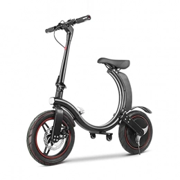 Electric oven Electric Bike Electric Bike Foldable for Adults Lightweight 500W 36V Travel Two Wheeler Sport Fast Mini Folding Ebike Electric Bicycle (Color : Black)