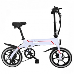 Electric oven Bike Electric Bike Foldable for Adults Lightweight Electric Bicycle 350W 14 Inch 36V 10.4Ah 50km Range Folding Electric Bike (Color : White)