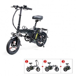 EggshellHome Bike Electric Bike Foldable, Max Speed 35Km / H, 14" Super Lightweight, 400W / 48V Removable Charging Lithium Battery, 18Ah / 22Ah / 25Ah Optional, for Outdoor Cycling Travel Work Out And Commuting, 22Ah