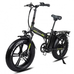 bzguld Bike Electric bike Foldaway Ebike for Adults 25 Mph 20" Fat Tire Folding Electric Bicycle 48V 20Ah Lithium Battery E-Bike 500w / 750w Alloy Frame Commute Ebike for Female Male ( Color : 48v 500w 20Ah Black )