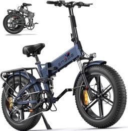 ENGWE MTB Electric Bike Electric Bike Folding E-Bike for Adults, ENGINE Pro 20''*4.0 Fat Tire Electric Bicycle, 48V 16Ah Battery Range to 150km, Shimano 8-Gears All -Terrain
