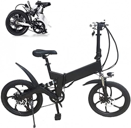 CASTOR Bike Electric Bike Folding Electric Bicycle, 36V 250W 7.8Ah Lithium Battery Aluminum Alloy Lightweight EBikes, 3 Working Modes, Front And Rear Disc Brakes (Color : Black)