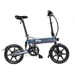 AKEZ Electric Bike Electric Bike, Folding Electric Bike for Adults, 7.8AH 250W 36V with LCD Screen 16Inch Tire Lightweight 19Kg, Suitable for Outdoor Cycling Travel Work Out Fitness City Commuting, Gray, 16In