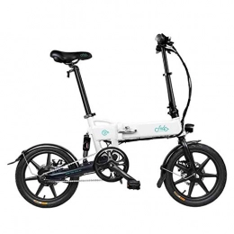EggshellHome Bike Electric Bike, Folding Electric Bike for Adults, 7.8AH 250W 36V with LCD Screen 16Inch Tire Lightweight 19Kg, Suitable for Outdoor Cycling Travel Work Out Fitness City Commuting, White, 16In