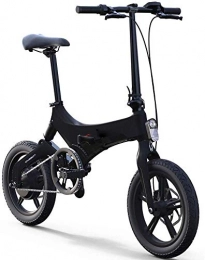 TTMM Bike Electric Bike Folding Electric Car Small Battery Car for Men and Women Ultra Light Portable Lithium Battery Adult Travel Bicycle Black 36V (Color : Black)