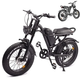 IENYRID Bike Electric Bike for Adults, 20"×4 Fat Tire Mountain Bike SHIMANO 7 Speed Electric Bicycles for Men, 37Miles Long Range Electric Dirt Bike, 48V Electric Motorcycle for Outdoor Cycling Motorbikes