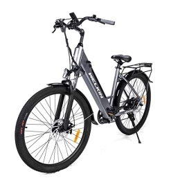JSJM Electric Bike Electric Bike for Adults, 27.5in Mountain Bike, Removable Li-Ion Battery 250W, Max Speed 25km / h(Silver)