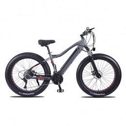 LIU Bike Electric Bike for Adults 300 Lbs 20 Mph 26 * 4.0inch Fat Tire Electric Bicycle 48V 10.4Ah 750W Powerful Bike 27 Speed Snow E Bike (Color : Dark Grey, Number of speeds : 27)